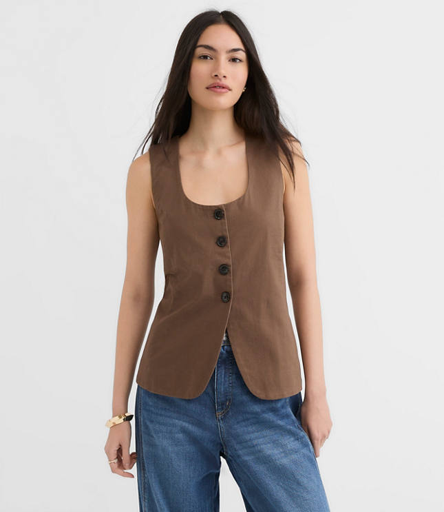 Twill Tie Back Vest Top