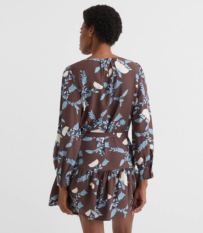 Petite Garland Pleated Mini Flounce Dress