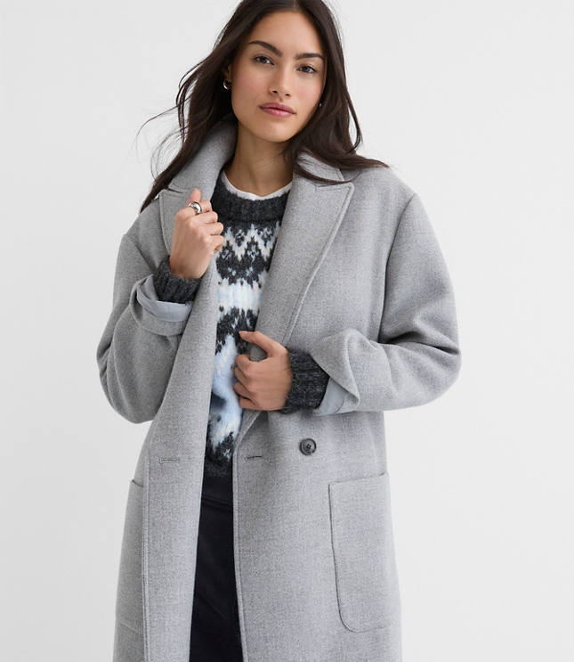 Heathered Patch Pocket Coat