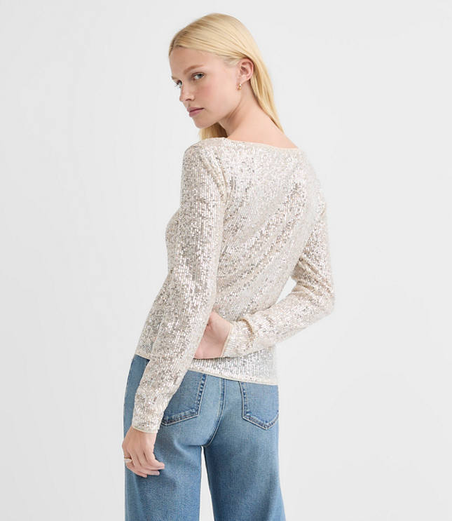 Sequin Long Sleeve Tee