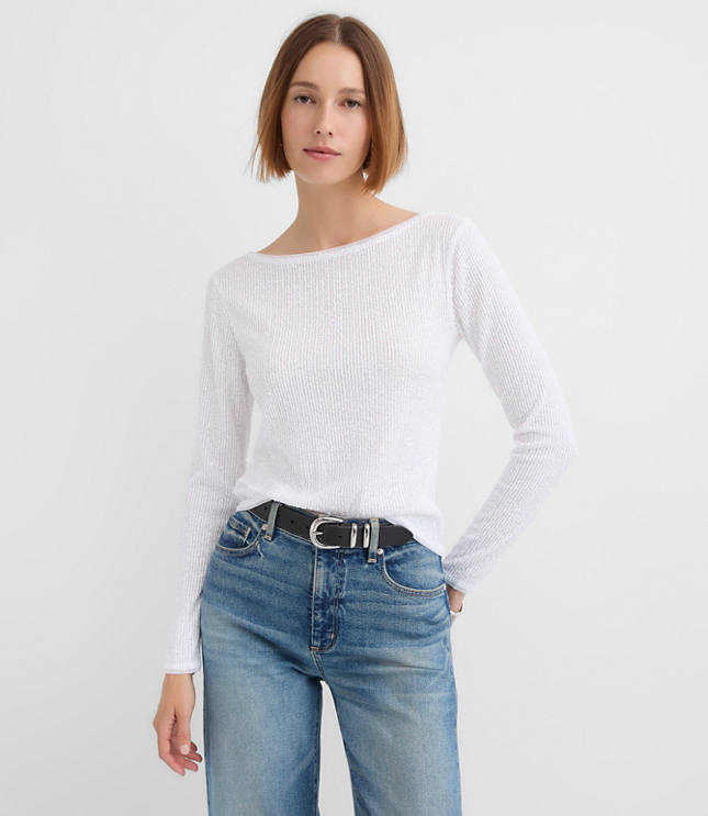 Sequin Long Sleeve Tee