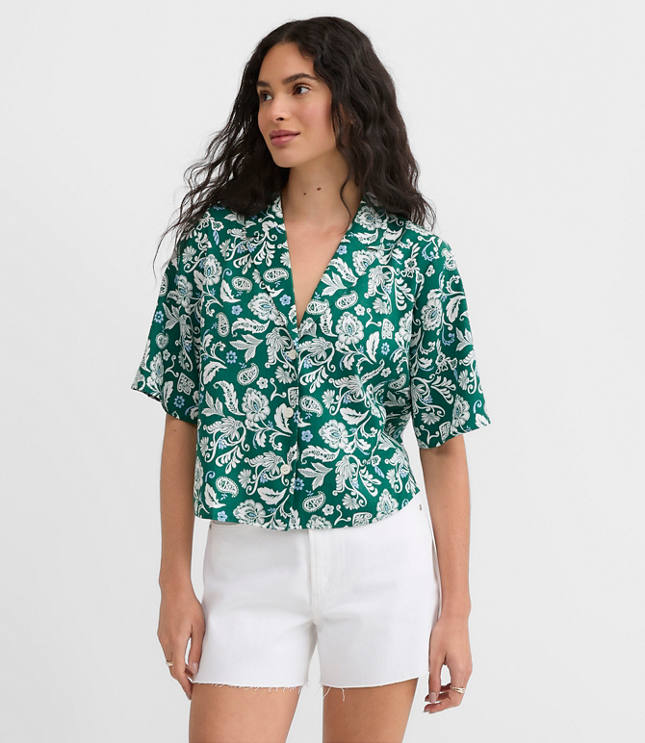 Floral Twill Relaxed Everyday Shirt