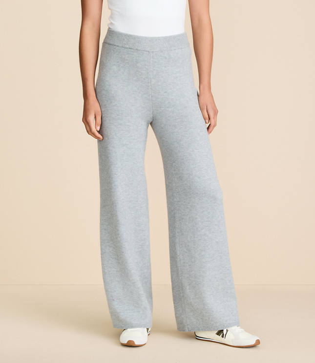 Petite Lou & Grey Heathered Softened Wide Leg Pants