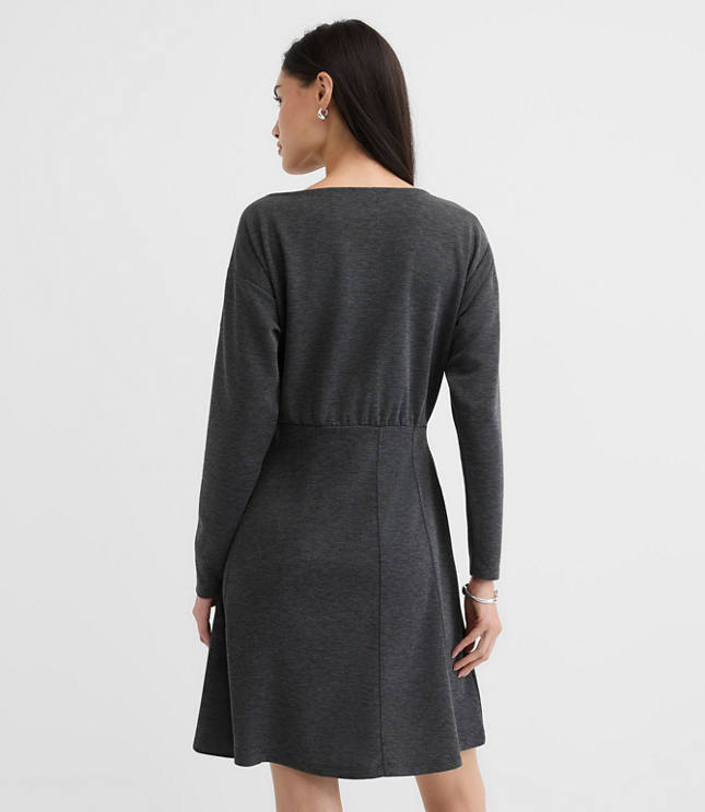 Seamed Sweatshirt Mini Pocket Dress