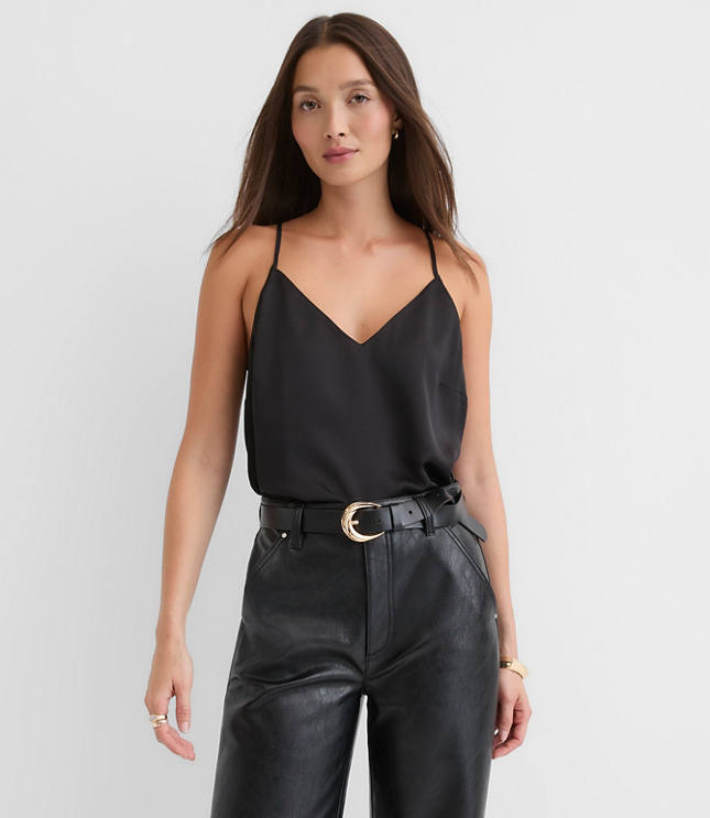 Petite Satin Strappy Cami