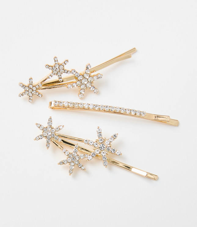 Pave Star Bobby Pin Set