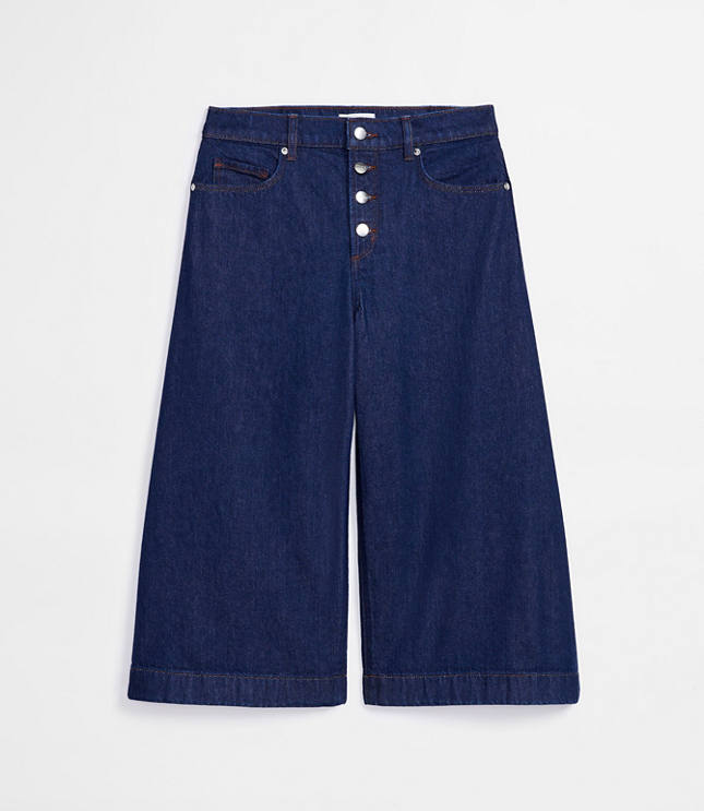 Rivete Petite Curvy High Rise Gaucho Jeans in Nova Wash