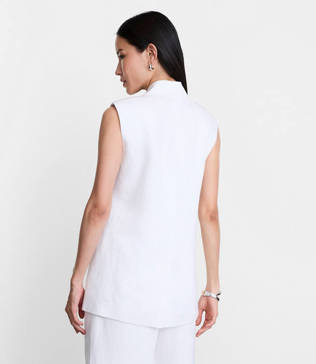 LOFT Versa Luxe Lyocell Linen Sleeveless Blazer