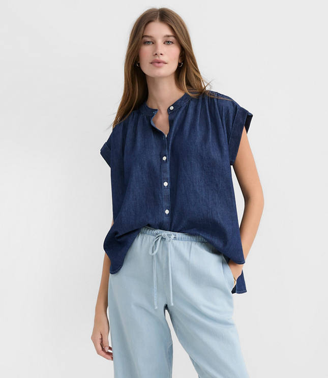 Chambray Everyday Dolman Shirt