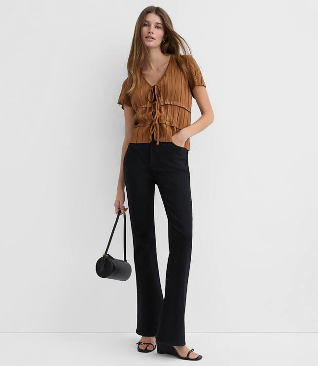 Pleated Bow Tie Top