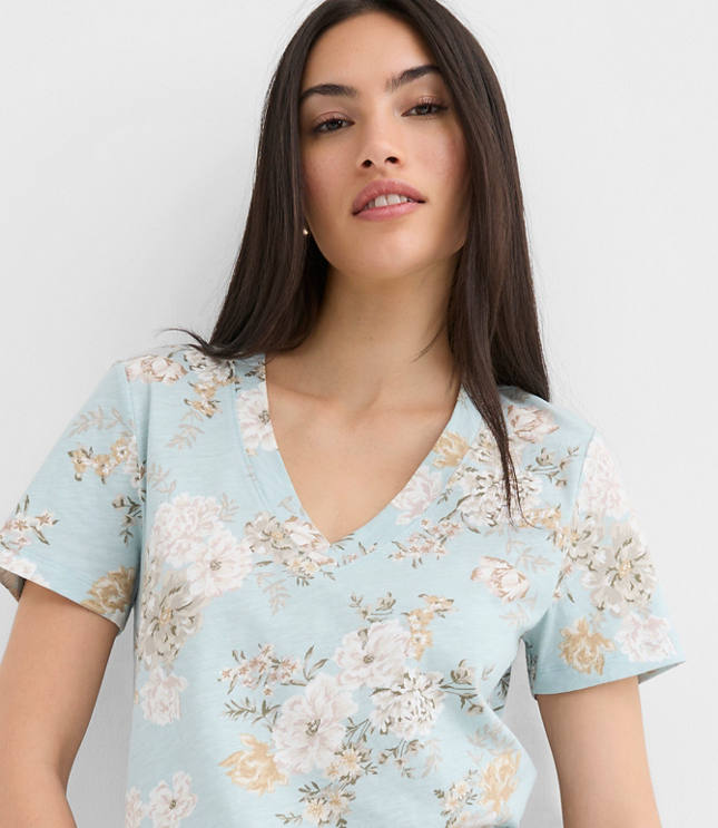 Floral Everyday V-Neck Tee