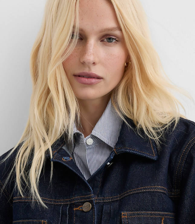 Rivete Petite Denim Trucker Jacket Nova Wash