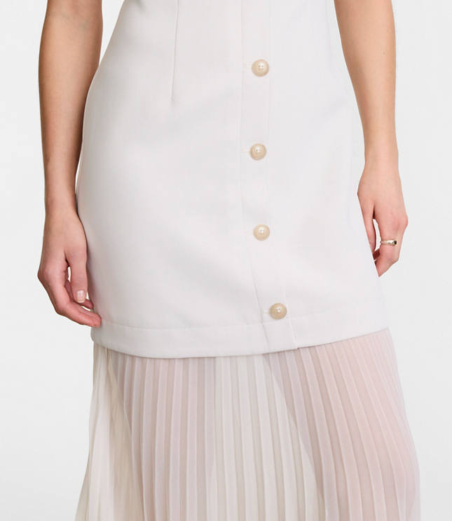 LOFT Versa Crepe Drape Mixed Media Maxi Dress