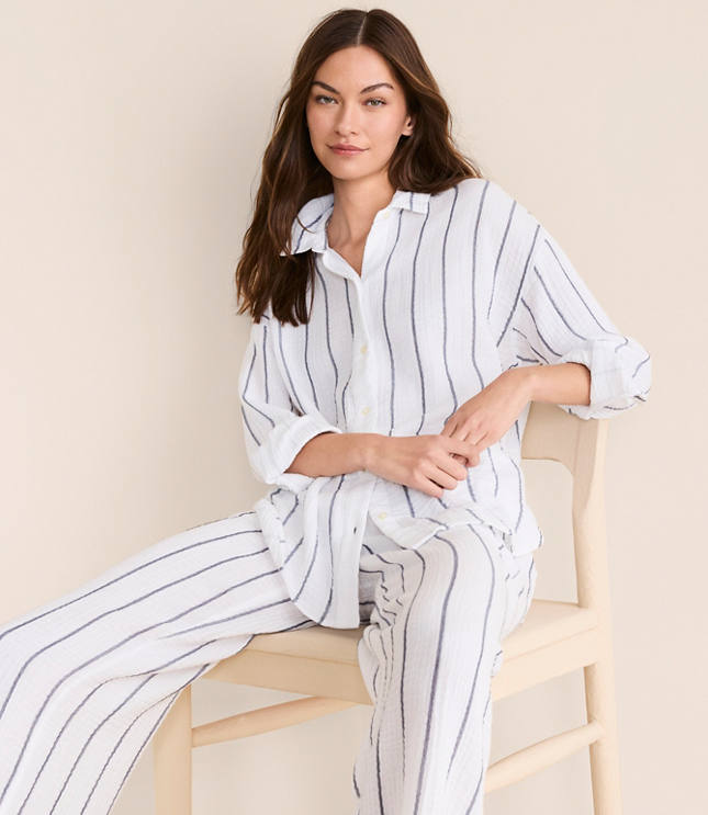 Lou & Grey Striped Triple Cloth Shirt carousel Product Image 2