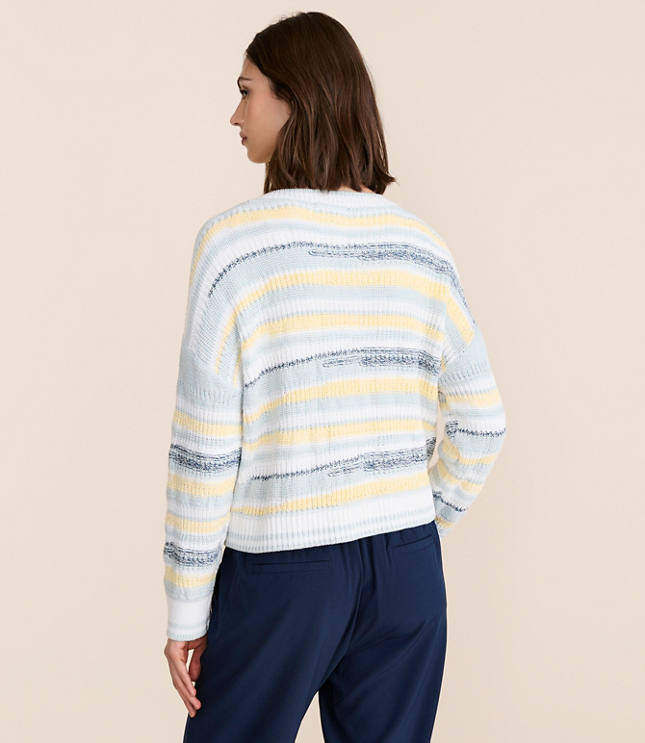Petite Lou & Grey Marled Stripe Sweater