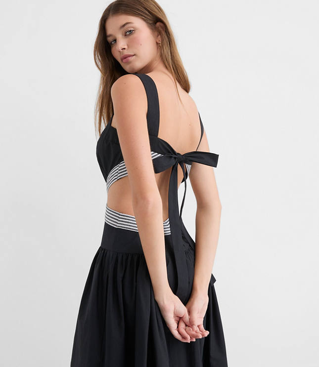 Petite LOFT Beach Casablanca Cutout Maxi Pocket Dress