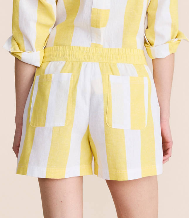 Lou & Grey Striped Linen Cotton Shorts