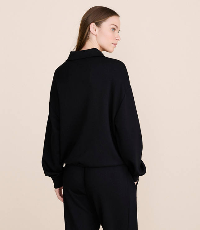 Petite Lou & Grey Cinched Scubasoft Half Zip Top