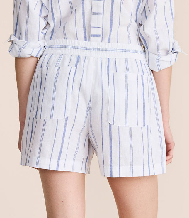 Lou & Grey Striped Linen Cotton Shorts