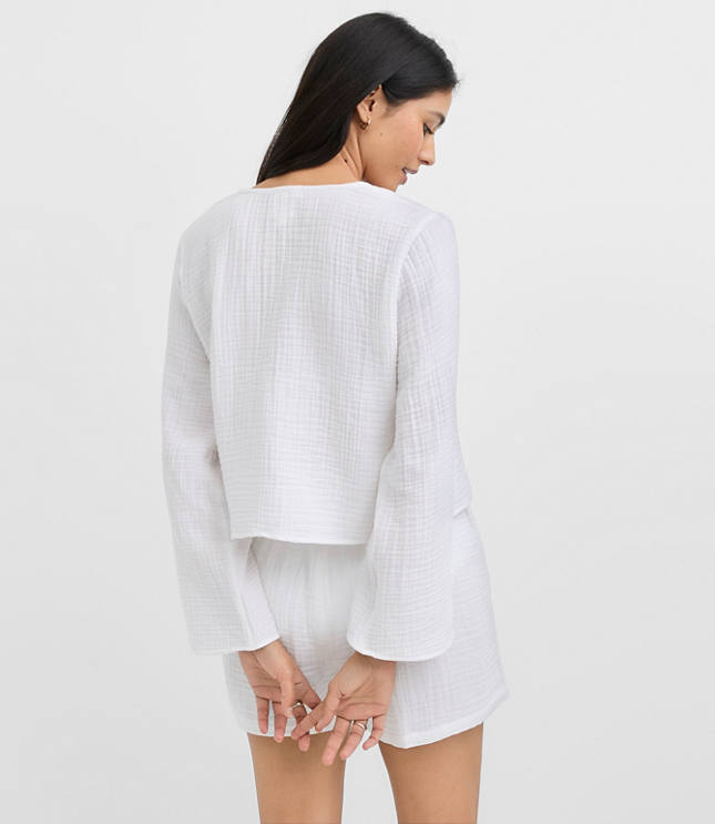 LOFT Beach Triple Cloth Bow Top