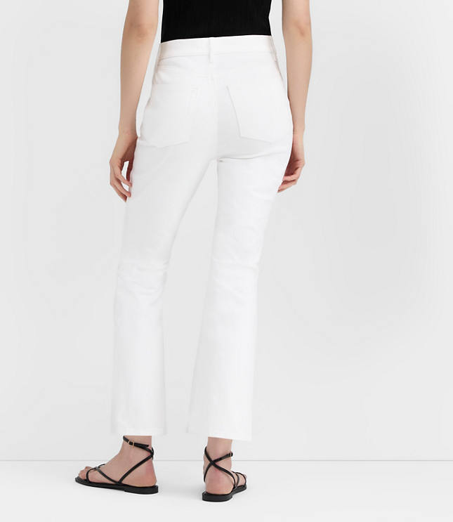 Rivete Welt Pocket High Rise Kick Crop Jeans in White