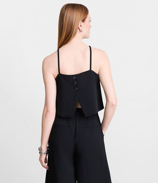 LOFT Versa Crepe Drape Square Neck Top