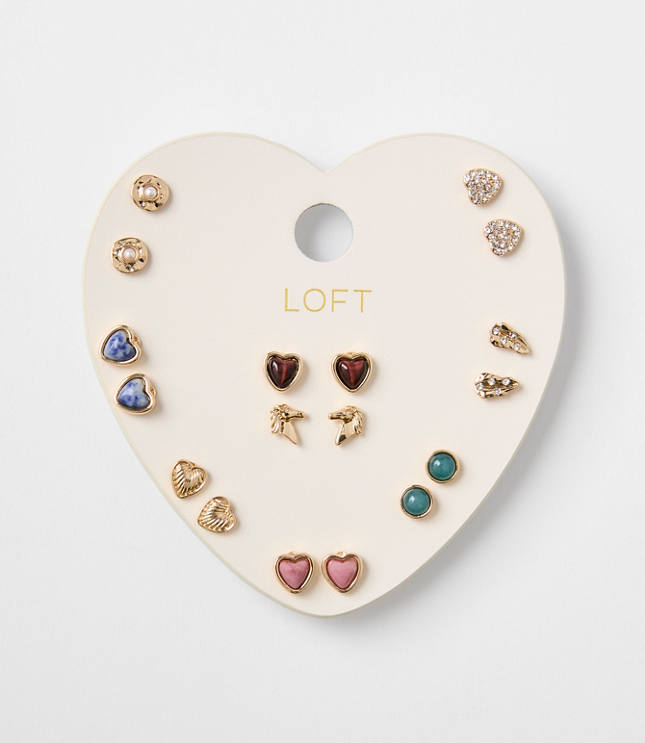Heart Stud Earring Set