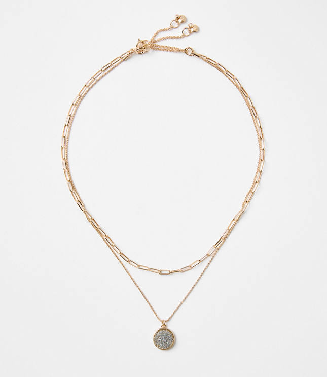 Circle Layered Necklace Set