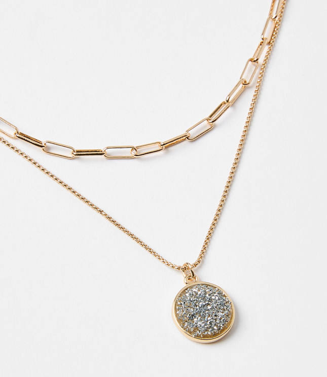 Circle Layered Necklace Set