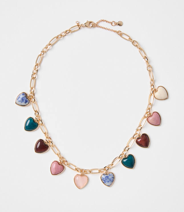 Heart Chunky Charm Necklace