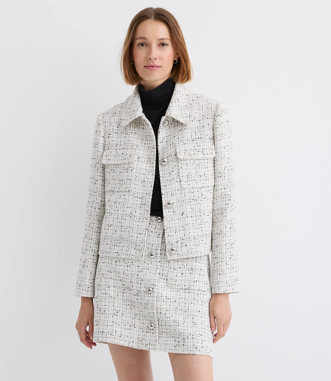 Petite Tweed Patch Pocket Jacket