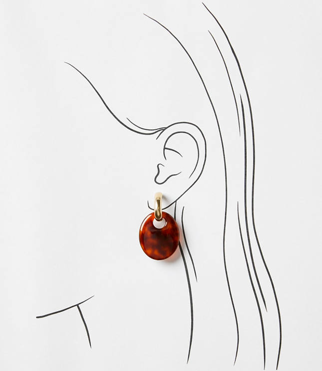 Marbleized Resin Drop Statement Earrings