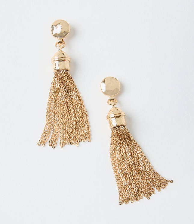 Metal Tassel Drop Earrings
