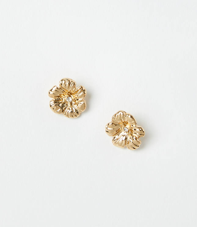 Metal Flower Stud Earrings