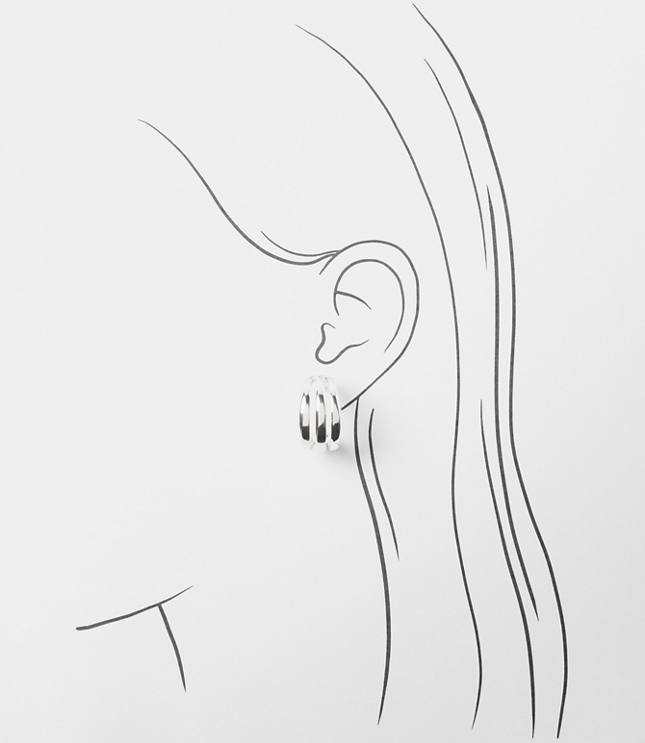 Triple Chunky Hoop Earrings