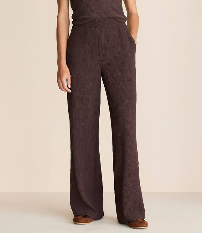 Petite Lou & Grey Textured Wide Leg Pants