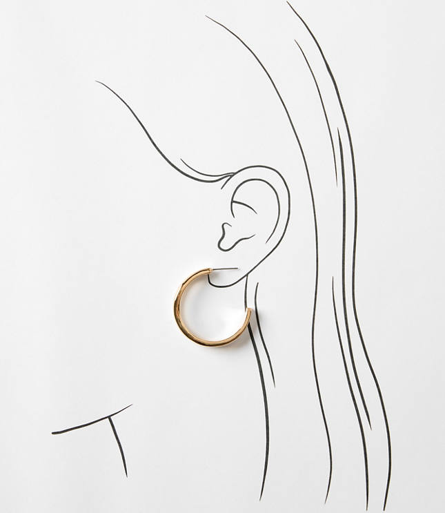Mixed Metal Double Hoop Earrings