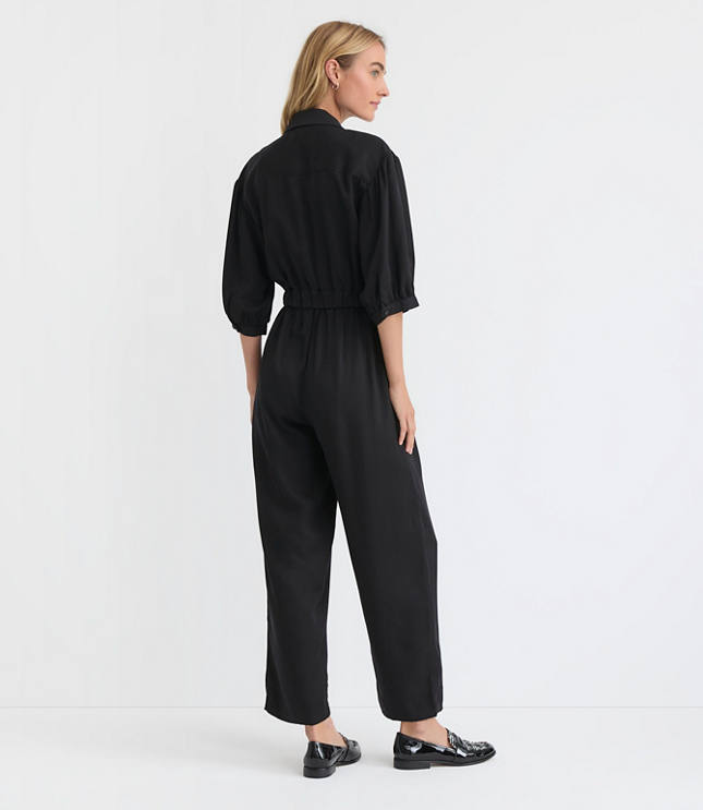 Petite Lapel Jumpsuit