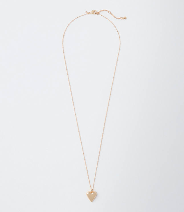 Brushed Heart Pendant Necklace