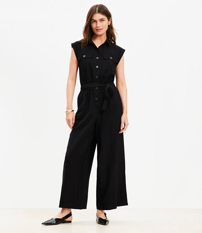 Petite Wide Leg Jumpsuit