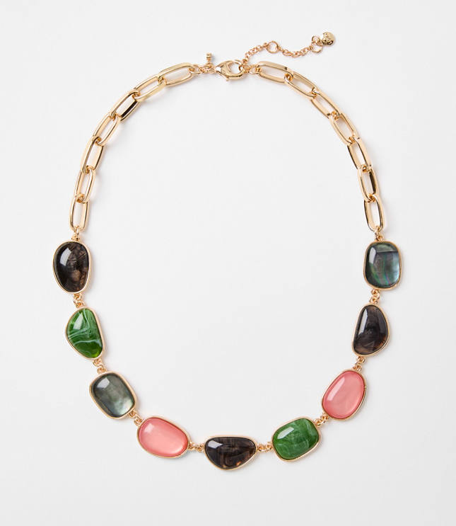 Marbleized Statement Necklace