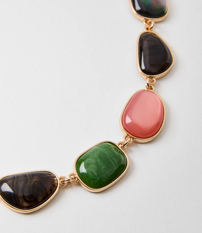 Marbleized Statement Necklace