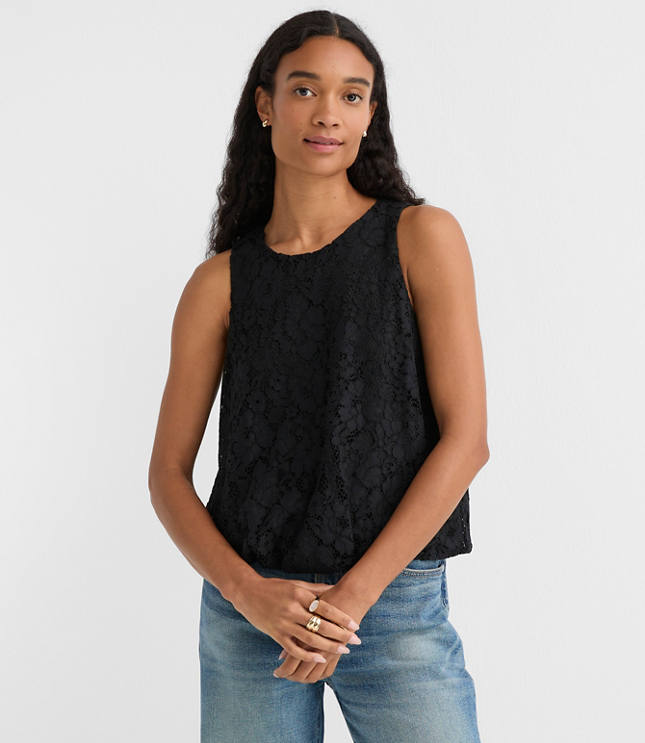 Petite Lace Bubble Shell