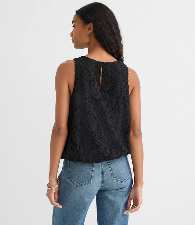 Petite Lace Bubble Shell