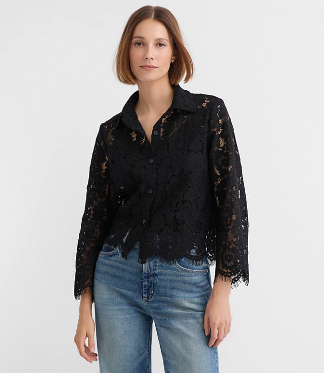 Floral Scalloped Lace Top