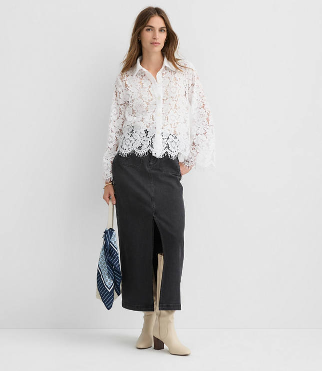 Floral Scalloped Lace Top