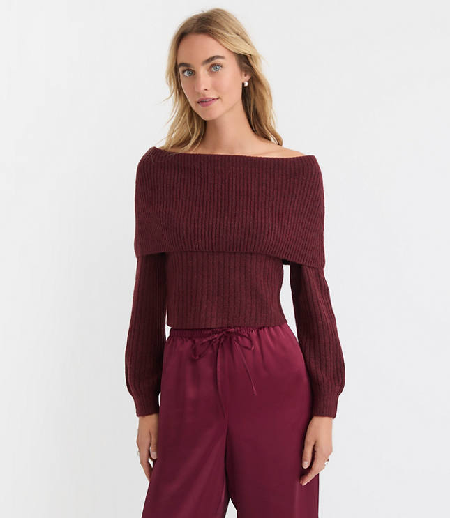Ribbed Off The Shoulder Sweater