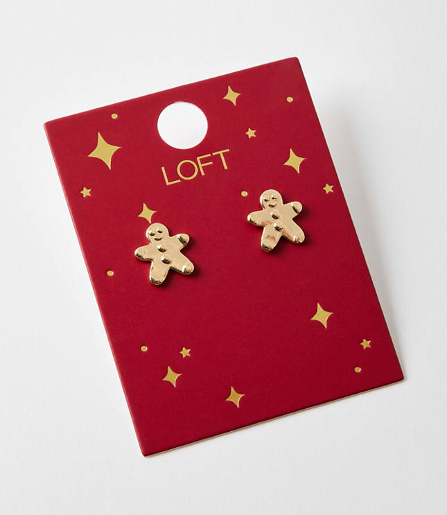 Gingerbread Man Stud Earrings