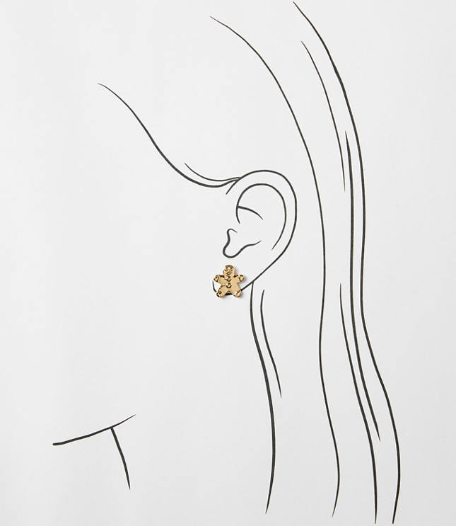 Gingerbread Man Stud Earrings