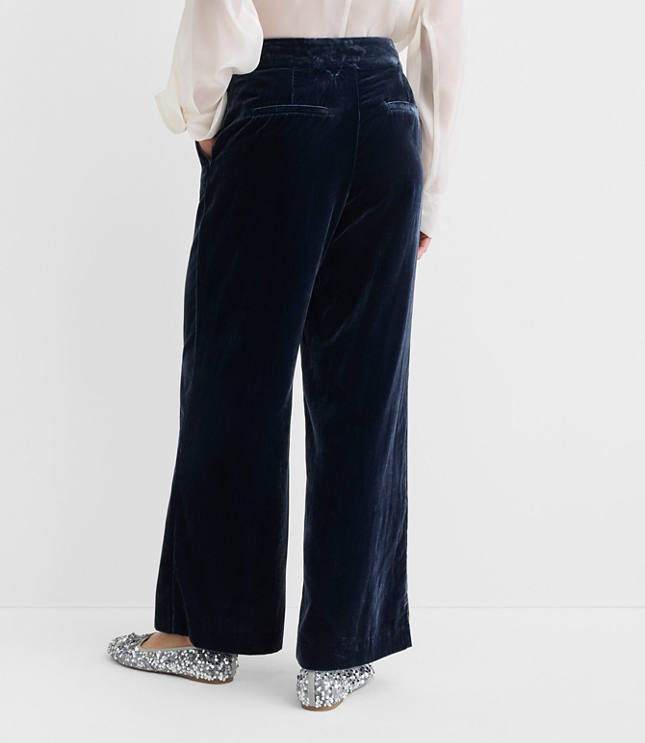 Petite Curvy Clean Wide Leg Pants in Velvet